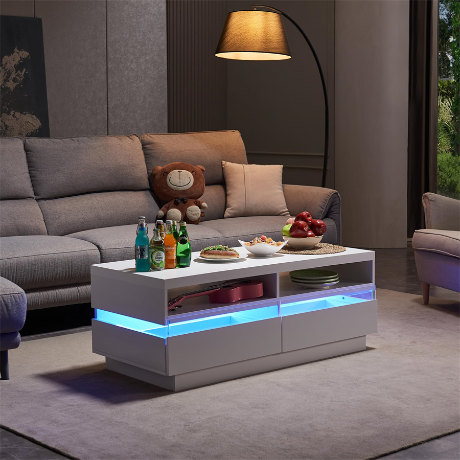 LED Coffee Table with Storage6