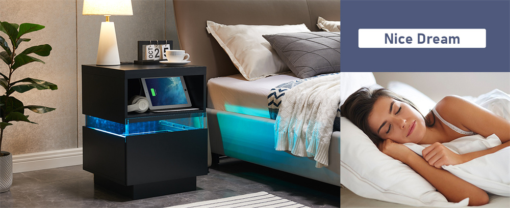 LED Nightstand with Charging Station02
